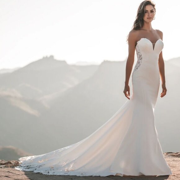 Allure Bridal Wedding Dress, Size 12, NEVER WORN - Picture 1 of 4